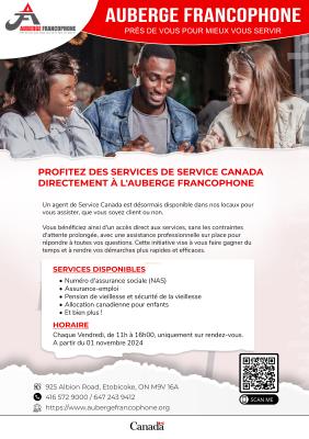Profitez des services de Service Canada directement dans nos bureaux